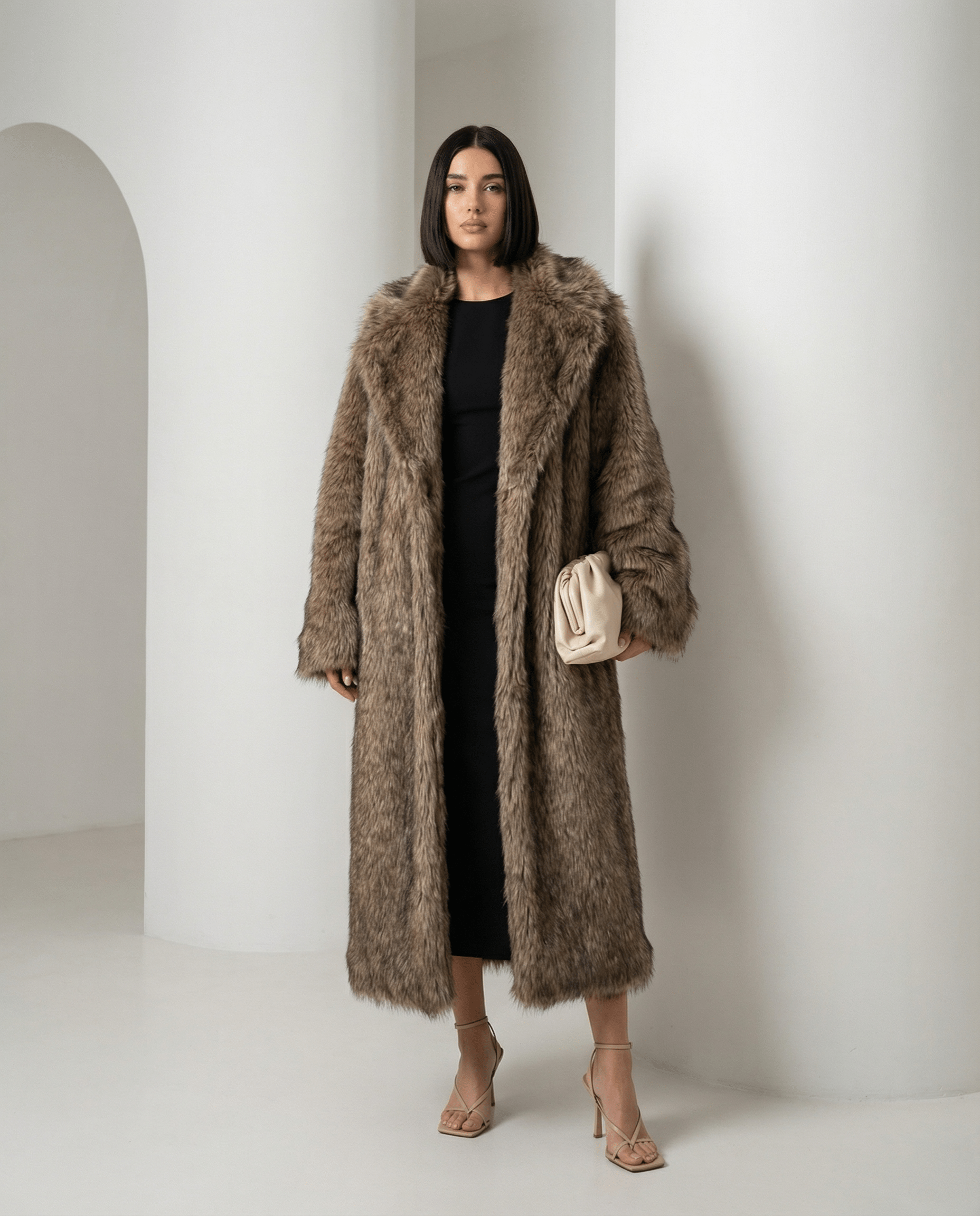 Eden Longline Faux-Fur Coat