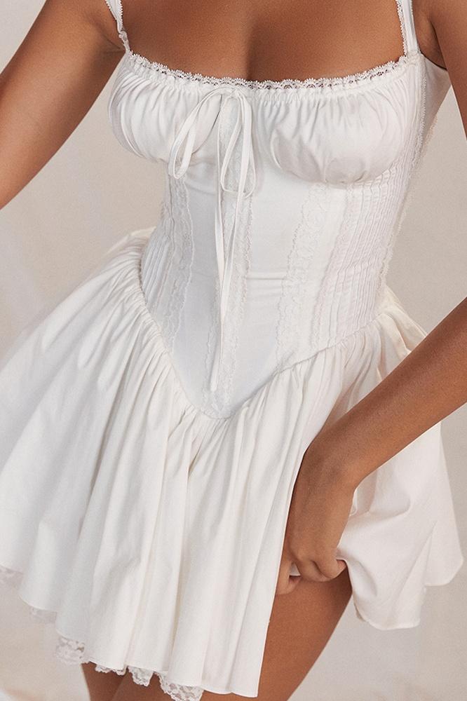 Lace Corset Mini Dress Women