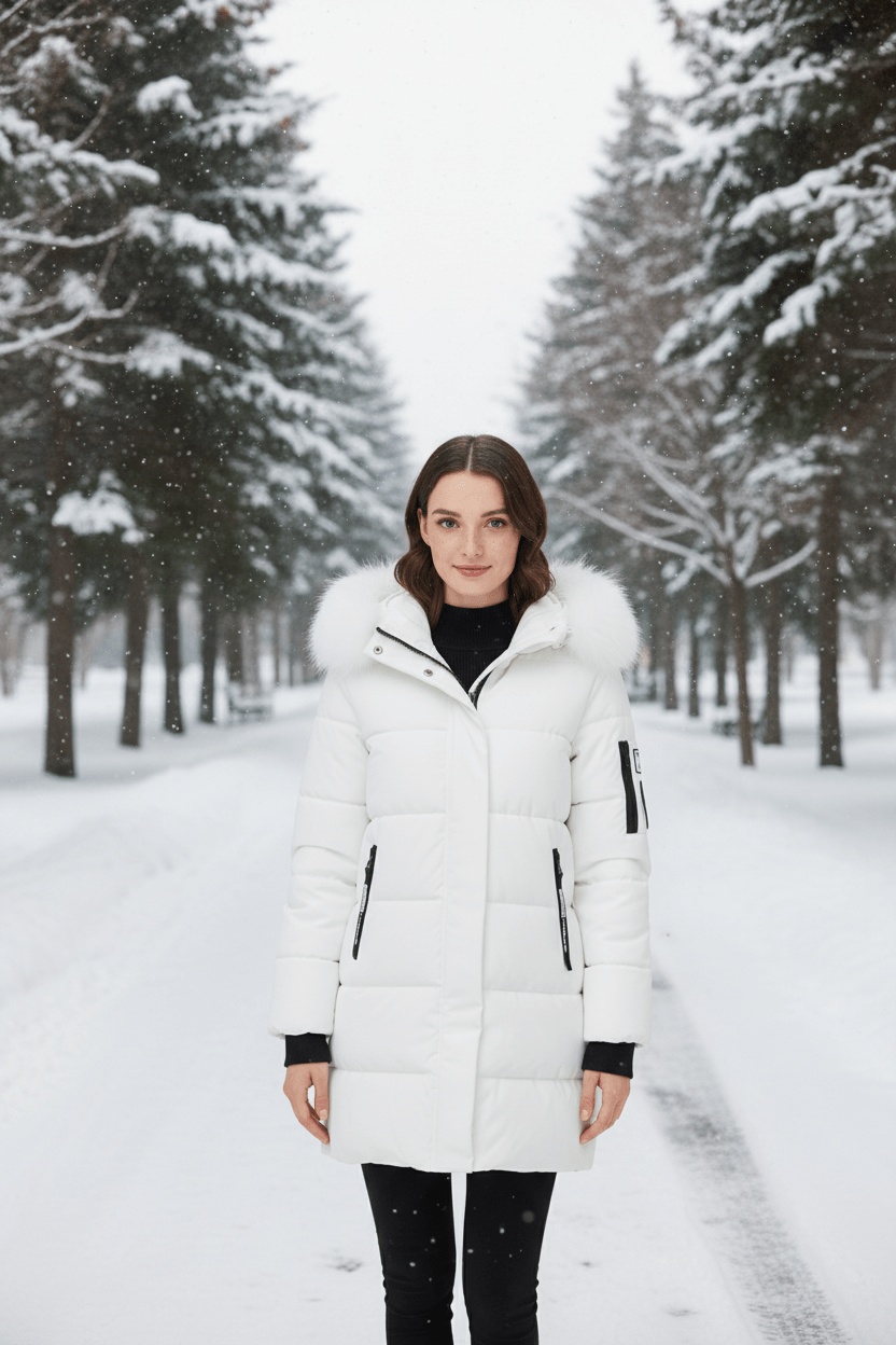Alannah – Women’s Quilted Insulated Parka Jacket with Fur Collar - Sofia Maris