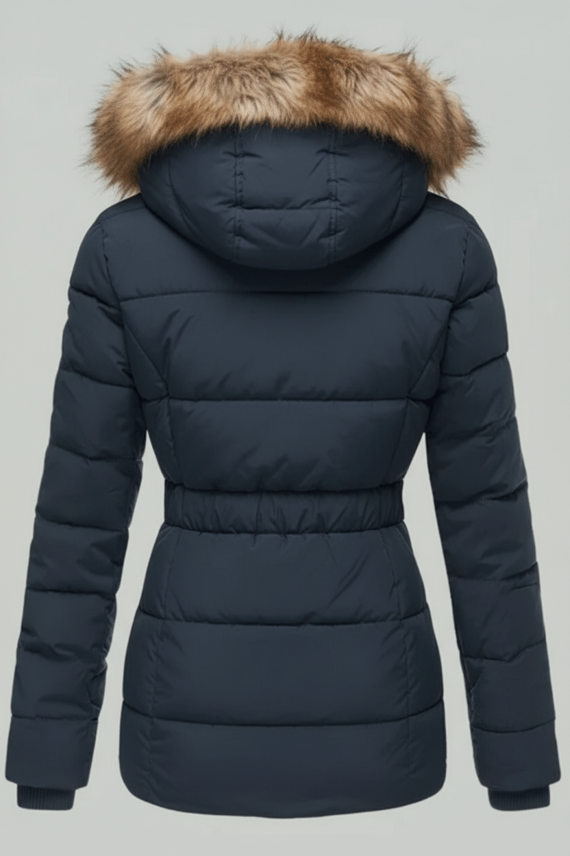 Colleen – Women’s Down Puffer Jacket with Faux Fur Hood - Sofia Maris