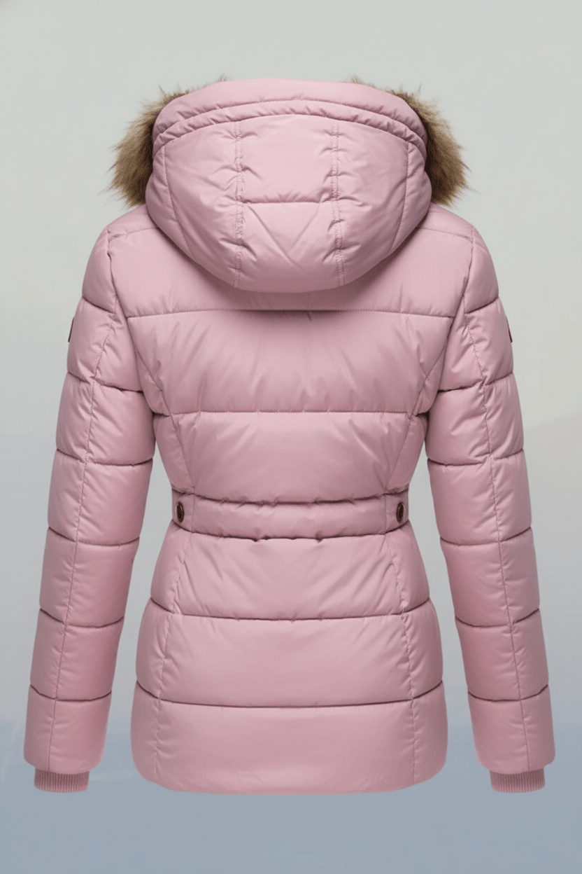 Colleen – Women’s Down Puffer Jacket with Faux Fur Hood - Sofia Maris
