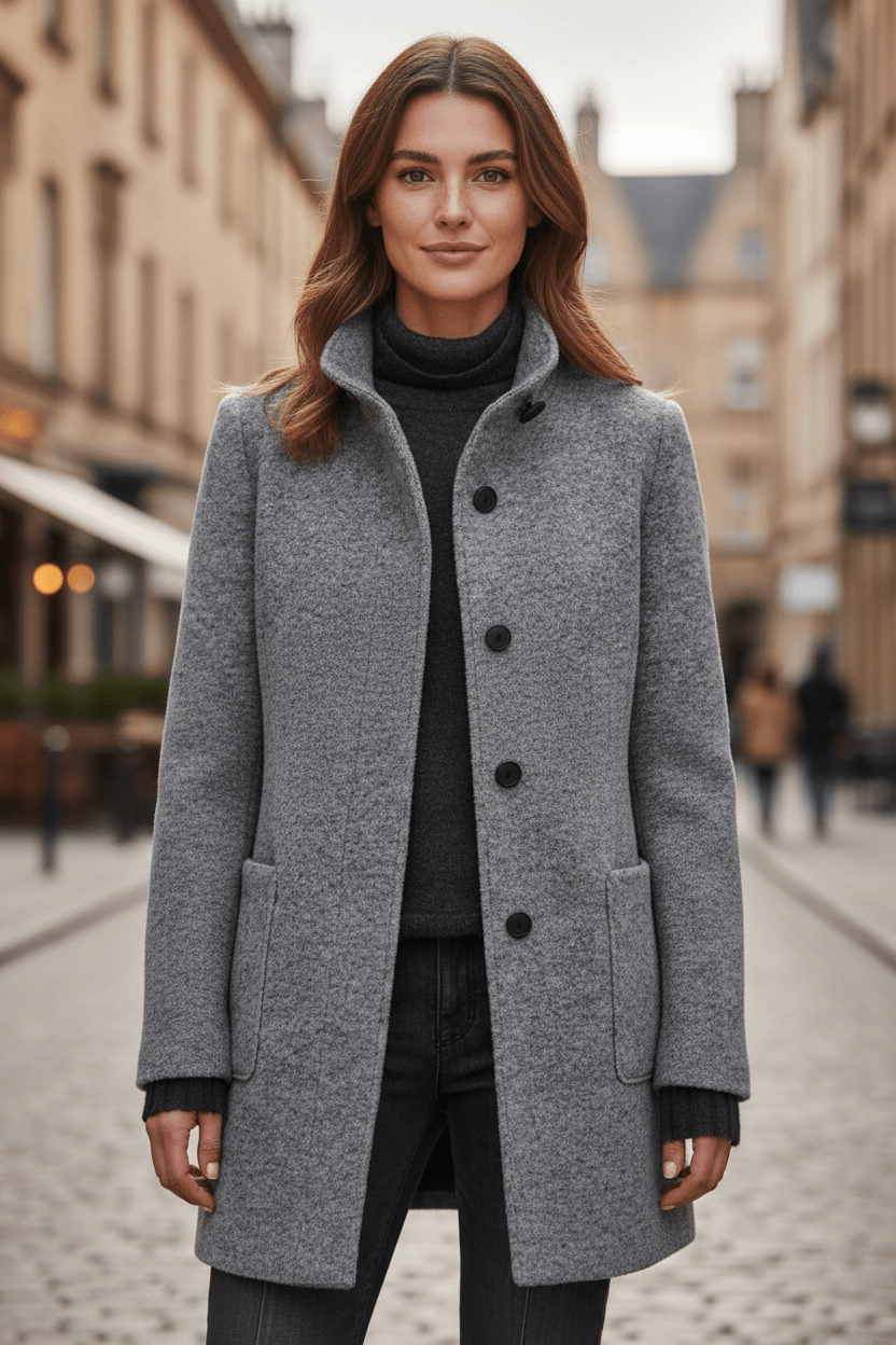 Elara Women’s Wool Blend Coat - Sofia Maris