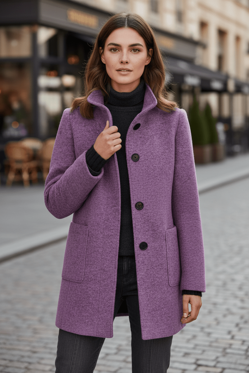 Elara Women’s Wool Blend Coat - Sofia Maris