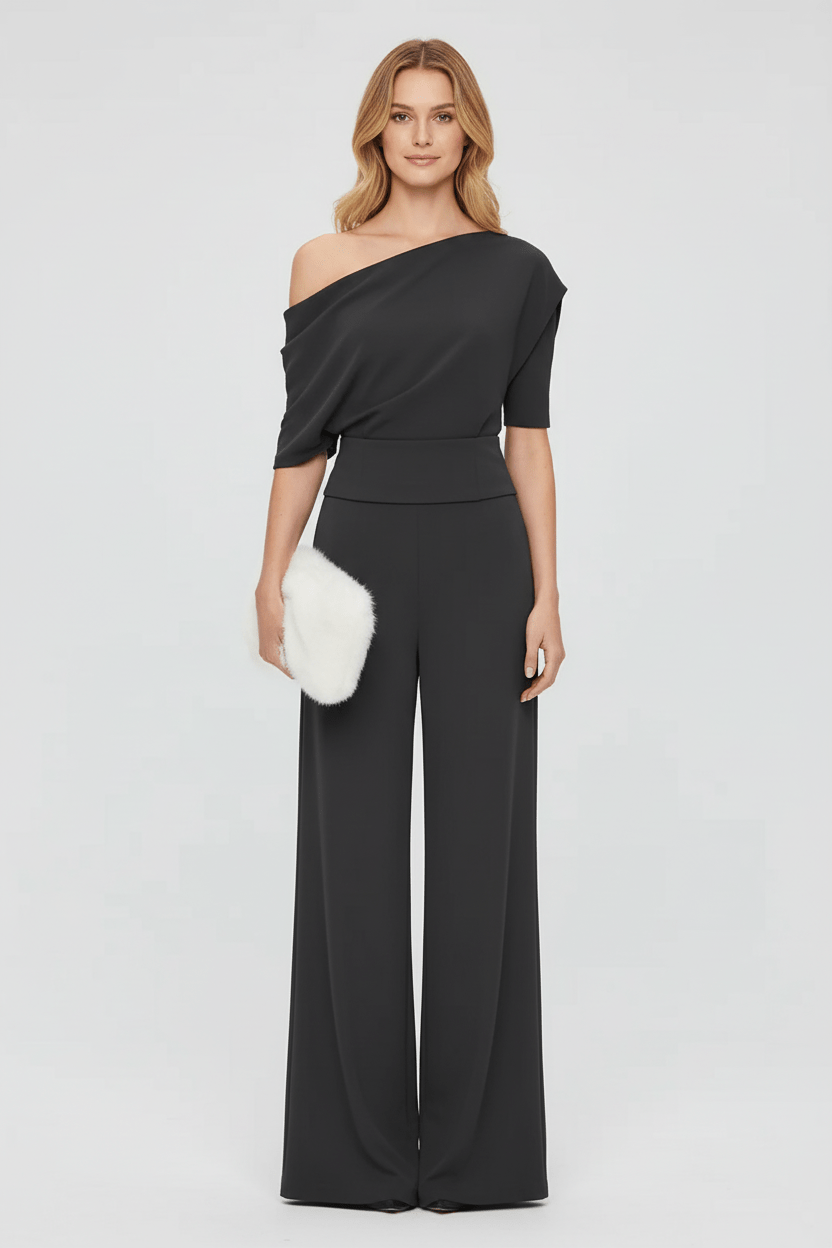 July Elegant Spring Jumpsuit With Single Breasted Neckline - Sofia Maris