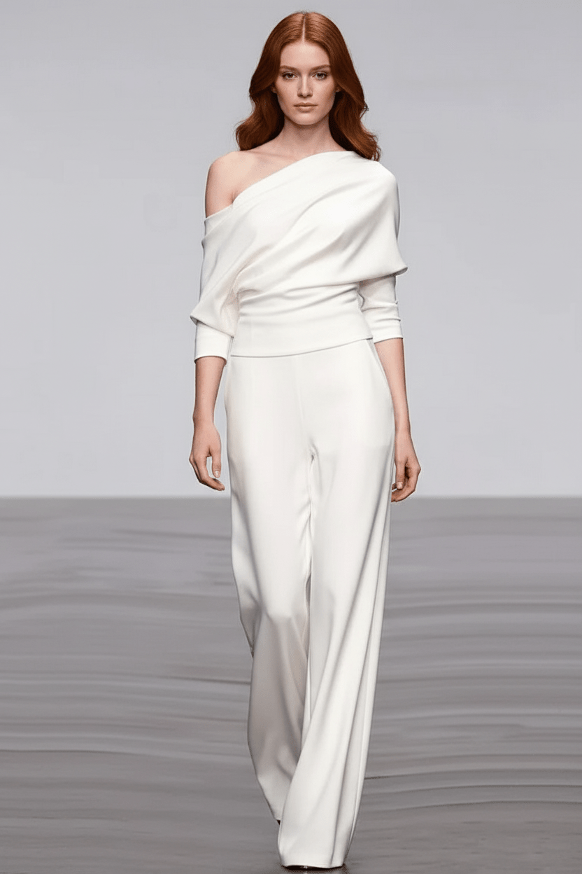 July Elegant Spring Jumpsuit With Single Breasted Neckline - Sofia Maris