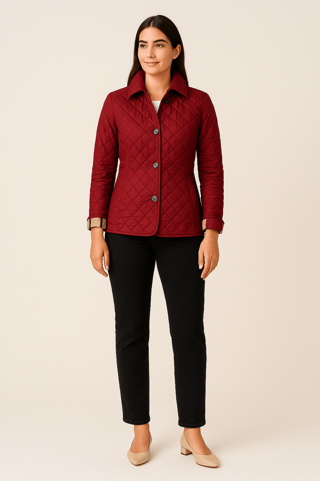 Quilted Coat Button - Lightweight - Sofia Maris