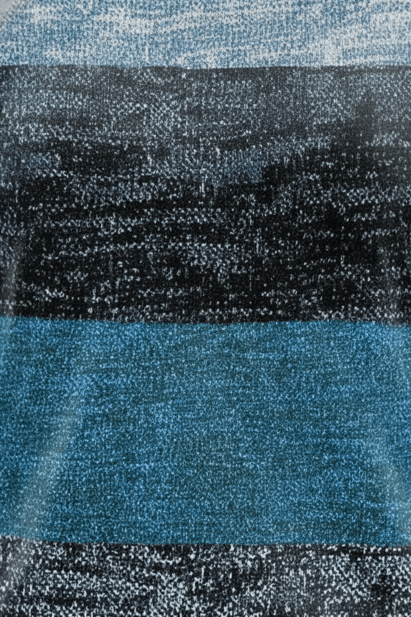 Lior – Women’s Long Sleeve Knit Shirt with Zipper Collar and Spliced Print - Sofia Maris