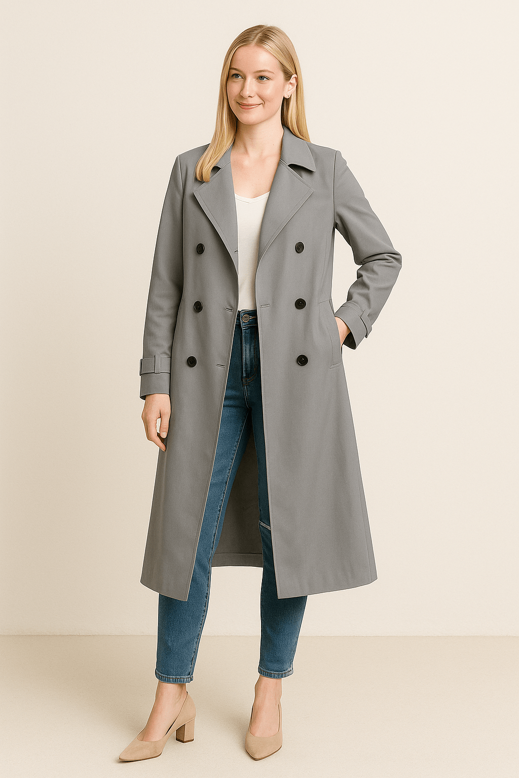 Long Trench Tailored - Sofia Maris