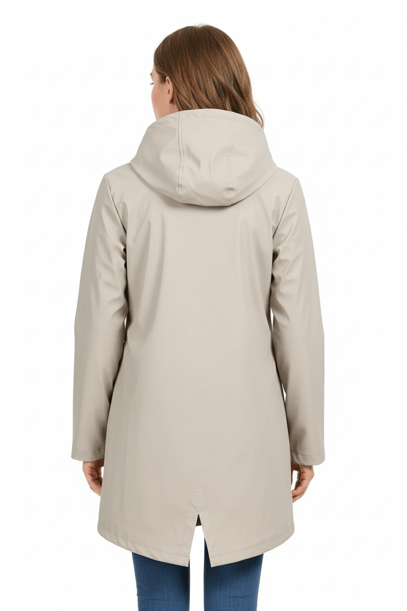 Meera – Women’s Waterproof Fleece-Lined Hooded Trench Coat with Tailored Fit - Sofia Maris