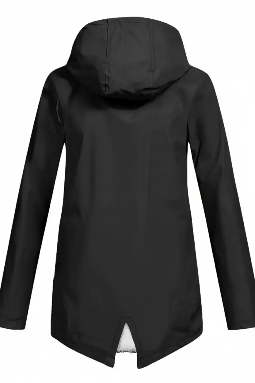 Meera – Women’s Waterproof Fleece-Lined Hooded Trench Coat with Tailored Fit - Sofia Maris
