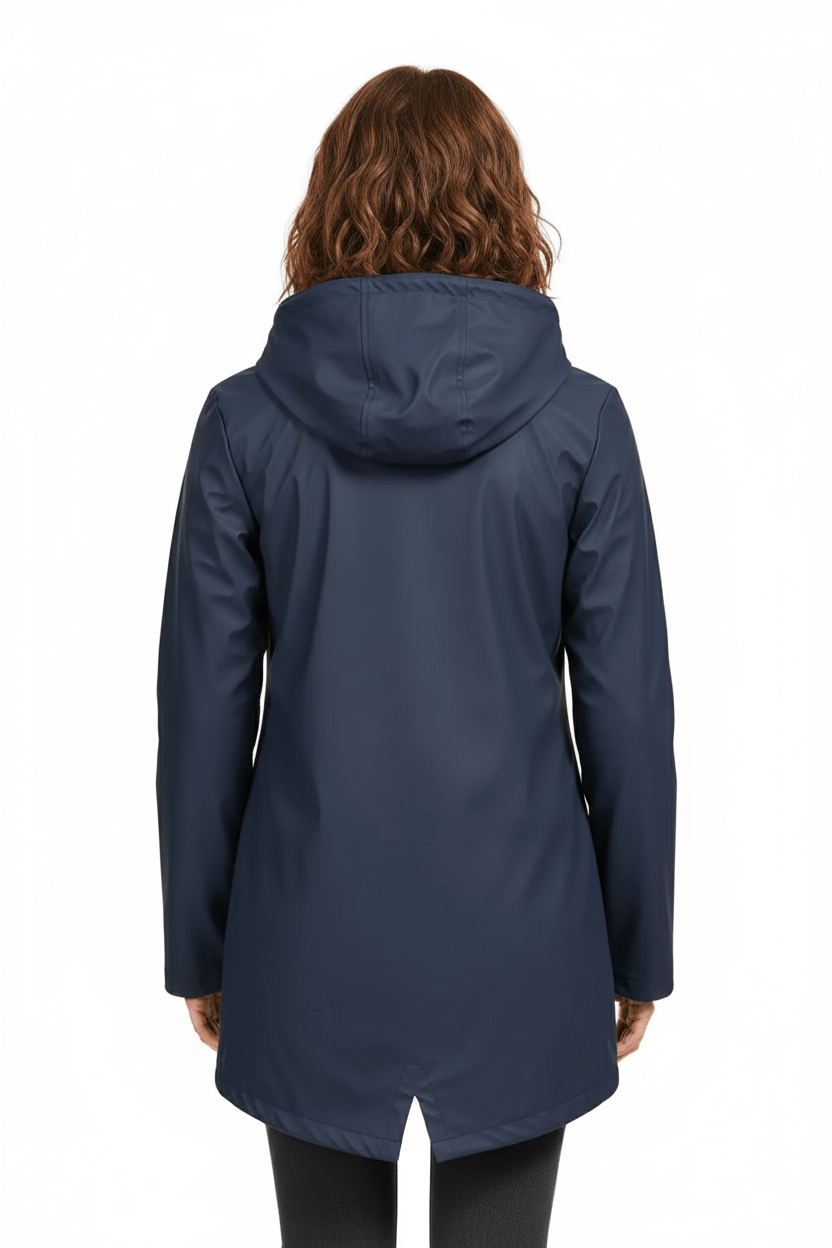 Meera – Women’s Waterproof Fleece-Lined Hooded Trench Coat with Tailored Fit - Sofia Maris