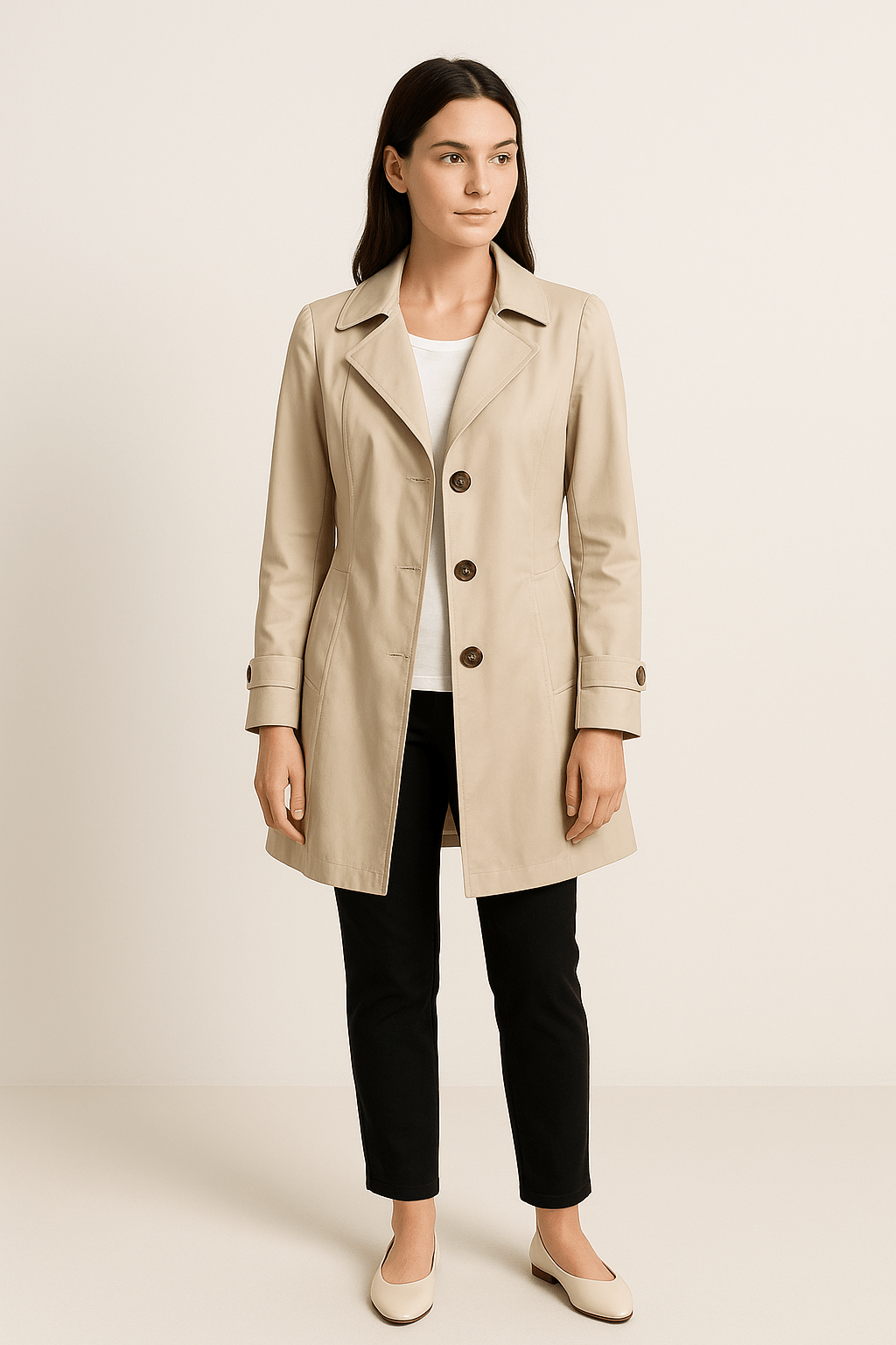 Trench Coat Notched - Sofia Maris