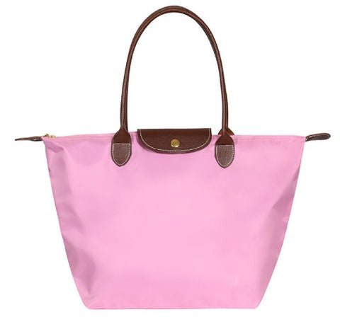 Solène – Elegance-Urban Women’s Handbag – Nylon Fabric – Spacious Design – Leather Handles – Button Closure - Sofia Maris