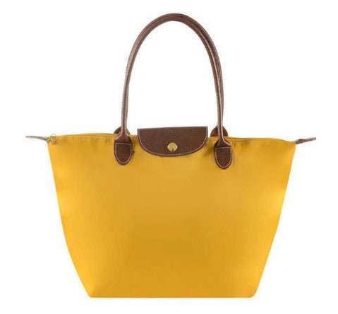 Solène – Elegance-Urban Women’s Handbag – Nylon Fabric – Spacious Design – Leather Handles – Button Closure - Sofia Maris