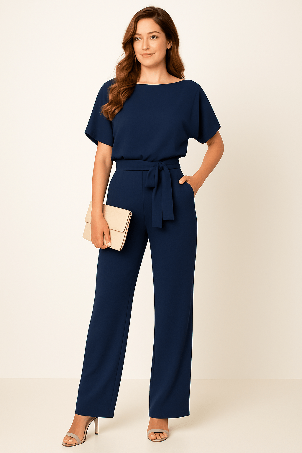 Jules Womens Simple And Chic Jumpsuit - Sofia Maris