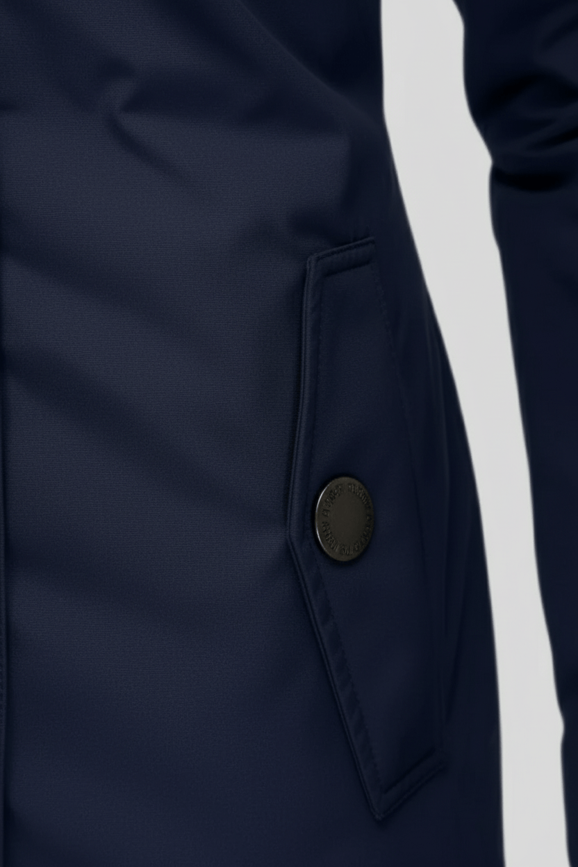 Zephyra – Women’s Waterproof Rain Jacket with Hood and Extended Hem - Sofia Maris