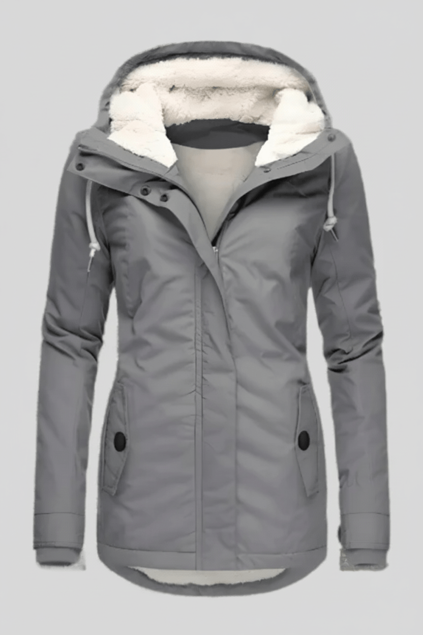 Zephyra – Women’s Waterproof Rain Jacket with Hood and Extended Hem - Sofia Maris