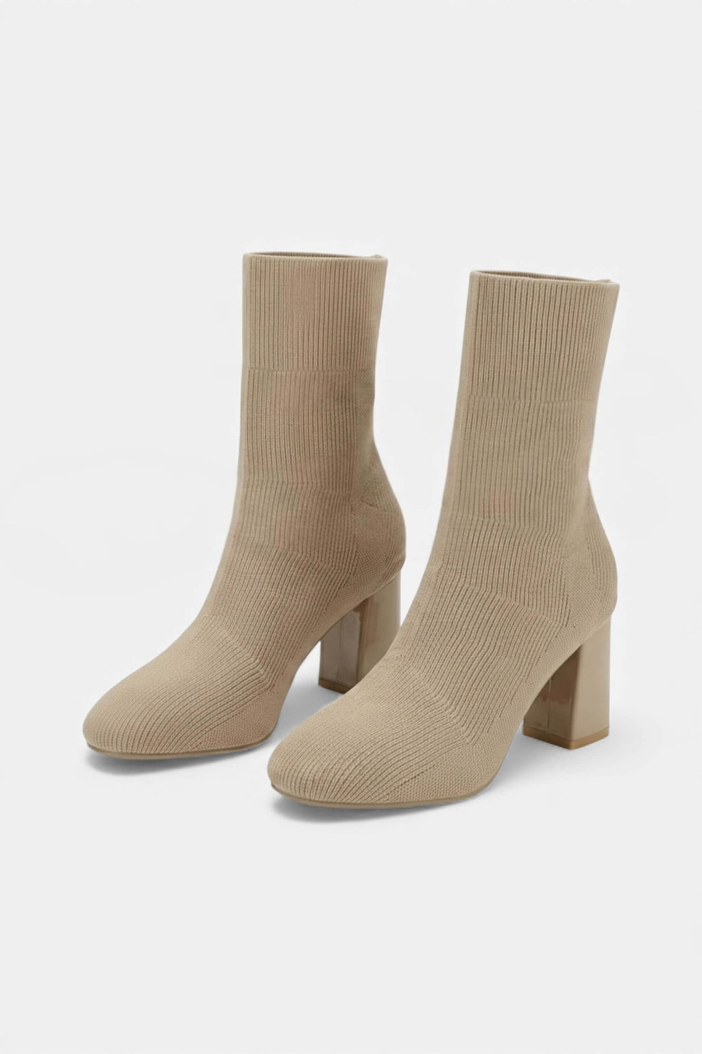Sofia Maris | Women’s Knit Ankle Boots - Block Heel