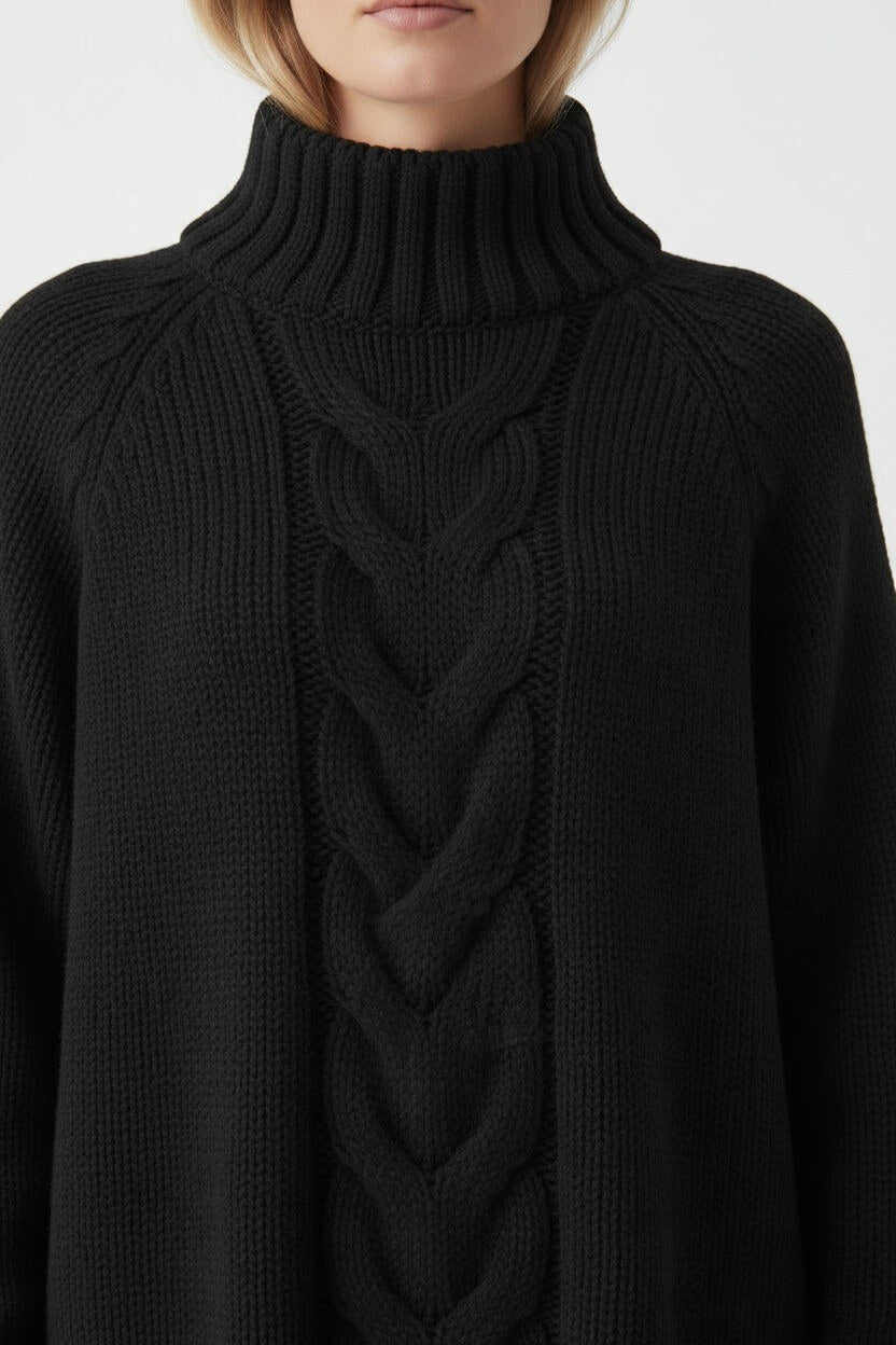 Sofia Maris Women’s Knitted Jumper Dress – Cable Knit Autumn Winter - Sofia Maris