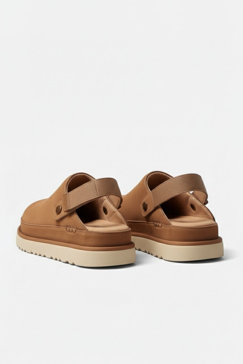 Sofia Maris | Women's Leather Slippers – Thick Bottom Back Strap Design