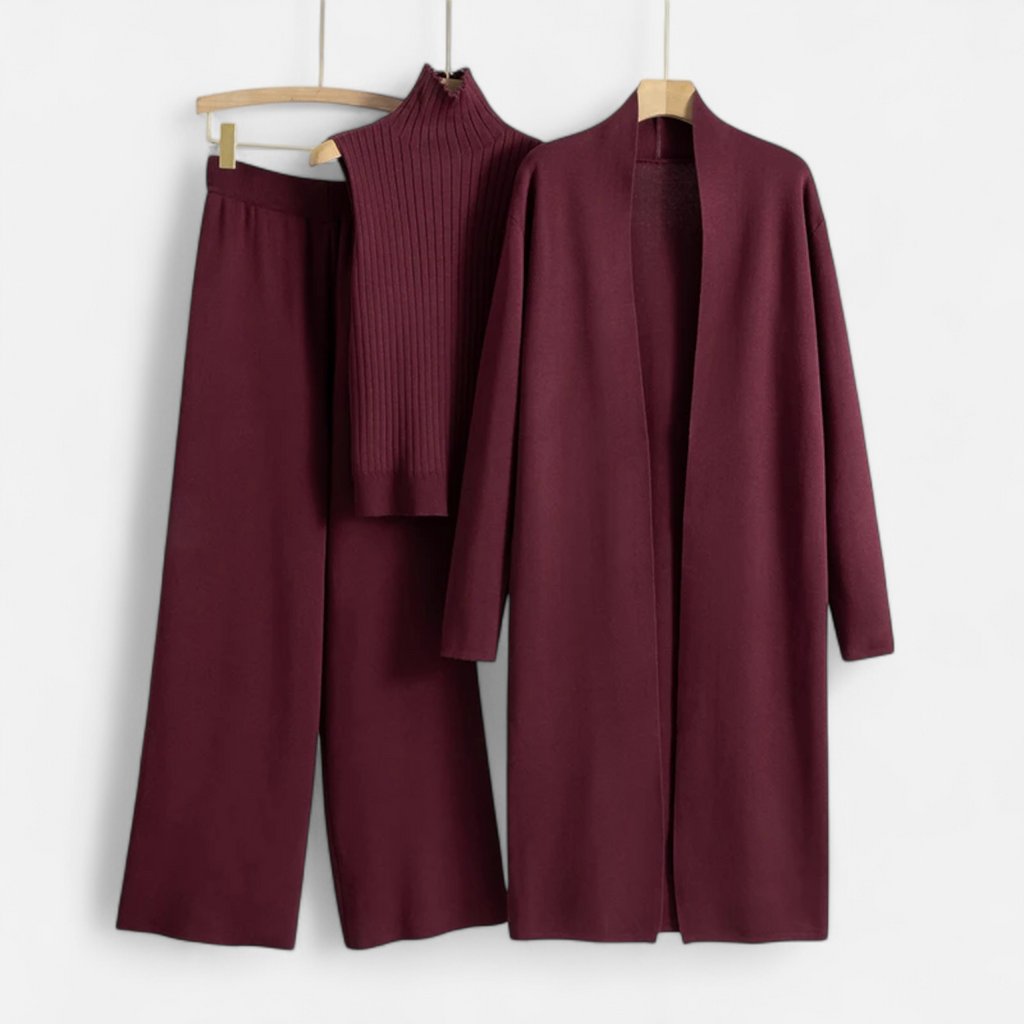 Women’s Knitted 3-Piece Cardigan Set - Sofia Maris