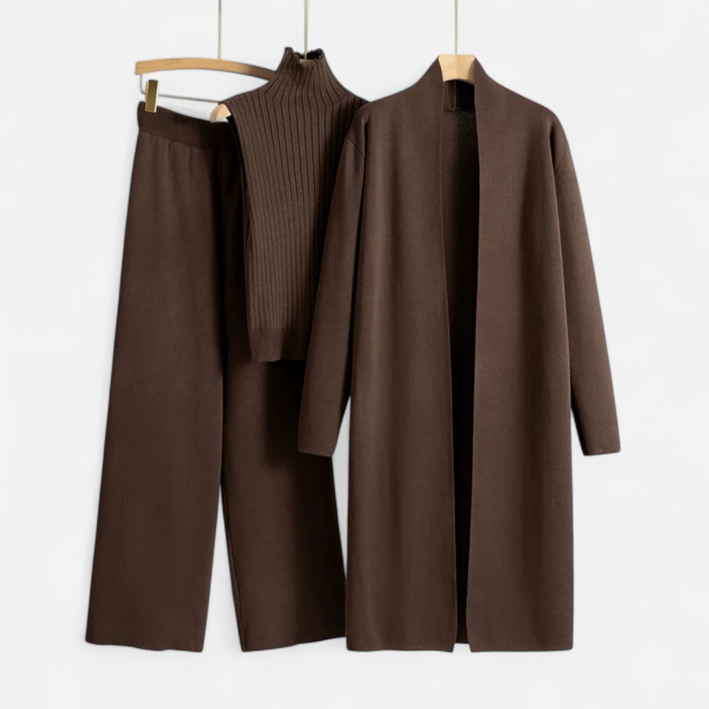Women’s Knitted 3-Piece Cardigan Set - Sofia Maris