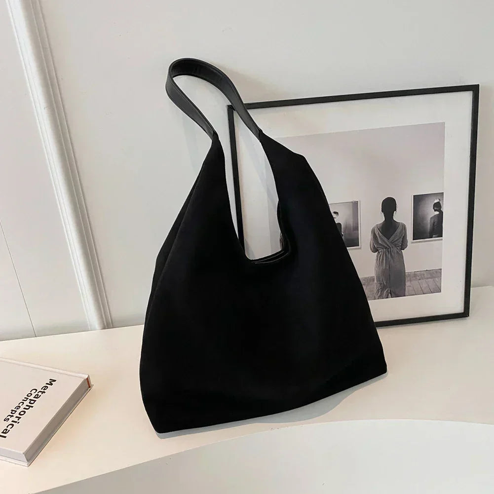 Women's Minimalist Shoulder Bag with Soft Texture and Wide Strap - Sofia Maris