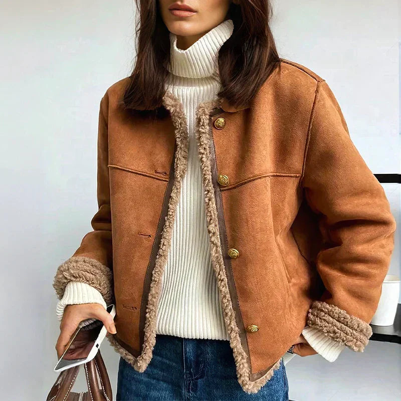 Emma | Shearling Button Jacket