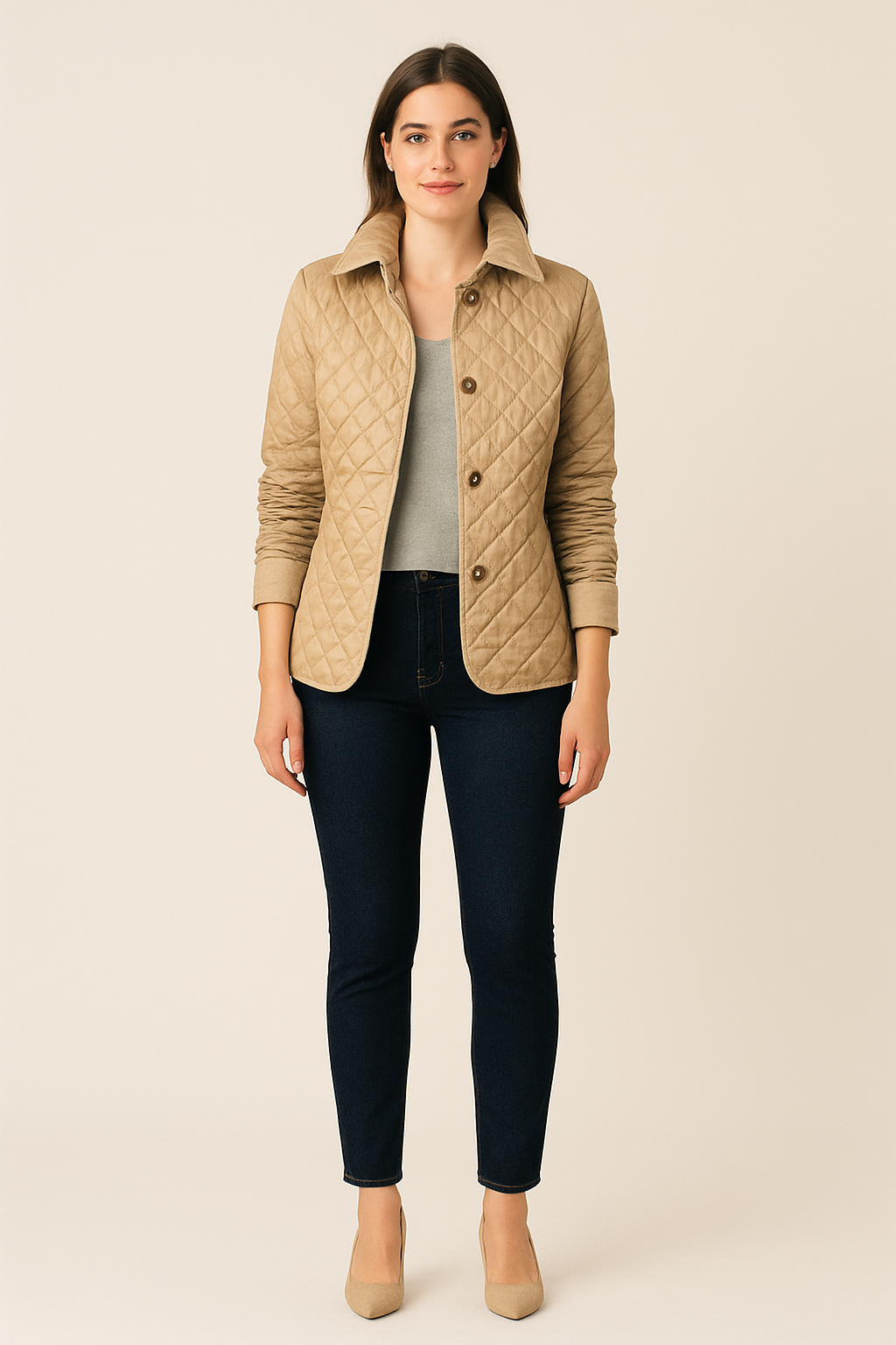 Quilted Coat Button - Lightweight - Sofia Maris