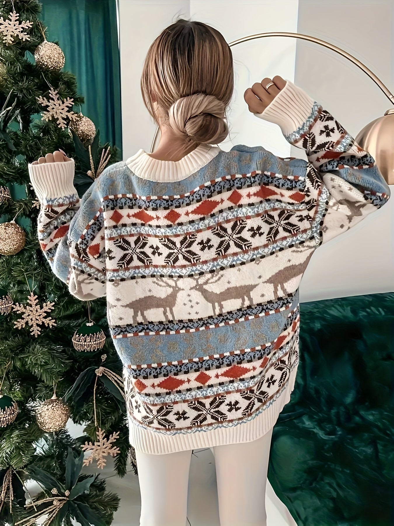 Women’s Reindeer Knit Jumper | Cosy Fit and Festive Winter Design - Sofia Maris