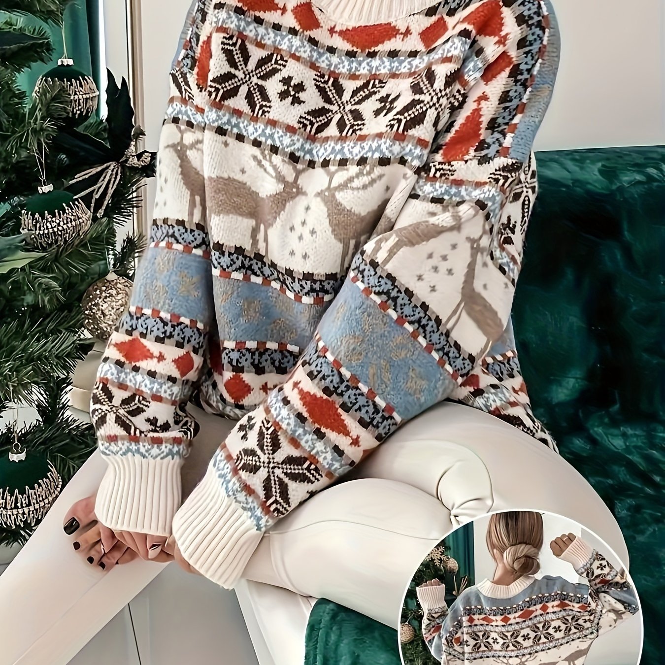Women’s Reindeer Knit Jumper | Cosy Fit and Festive Winter Design - Sofia Maris