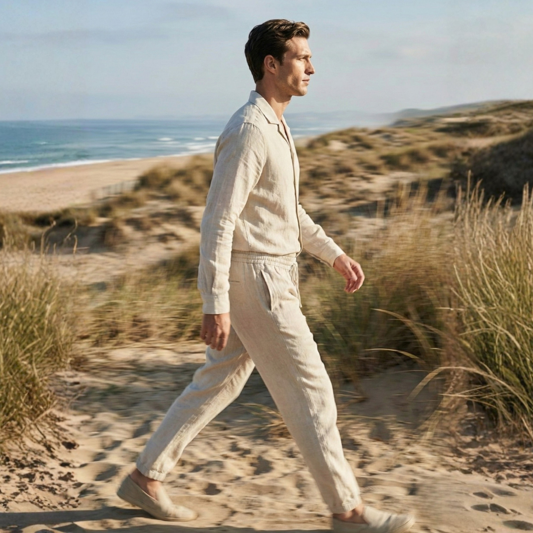 Miles | Lightweight Linen Set for Men – Shirt & Pants Combo