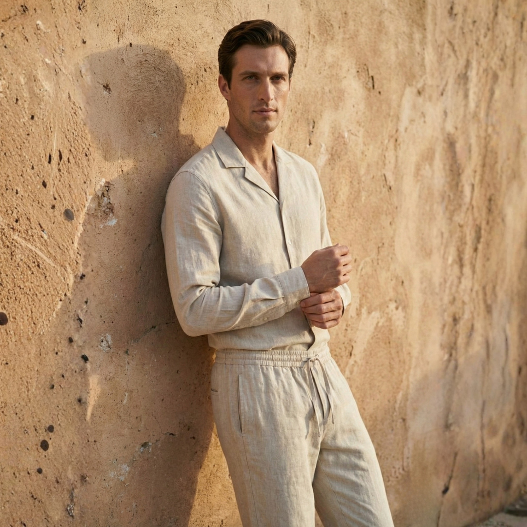 Miles | Lightweight Linen Set for Men – Shirt & Pants Combo