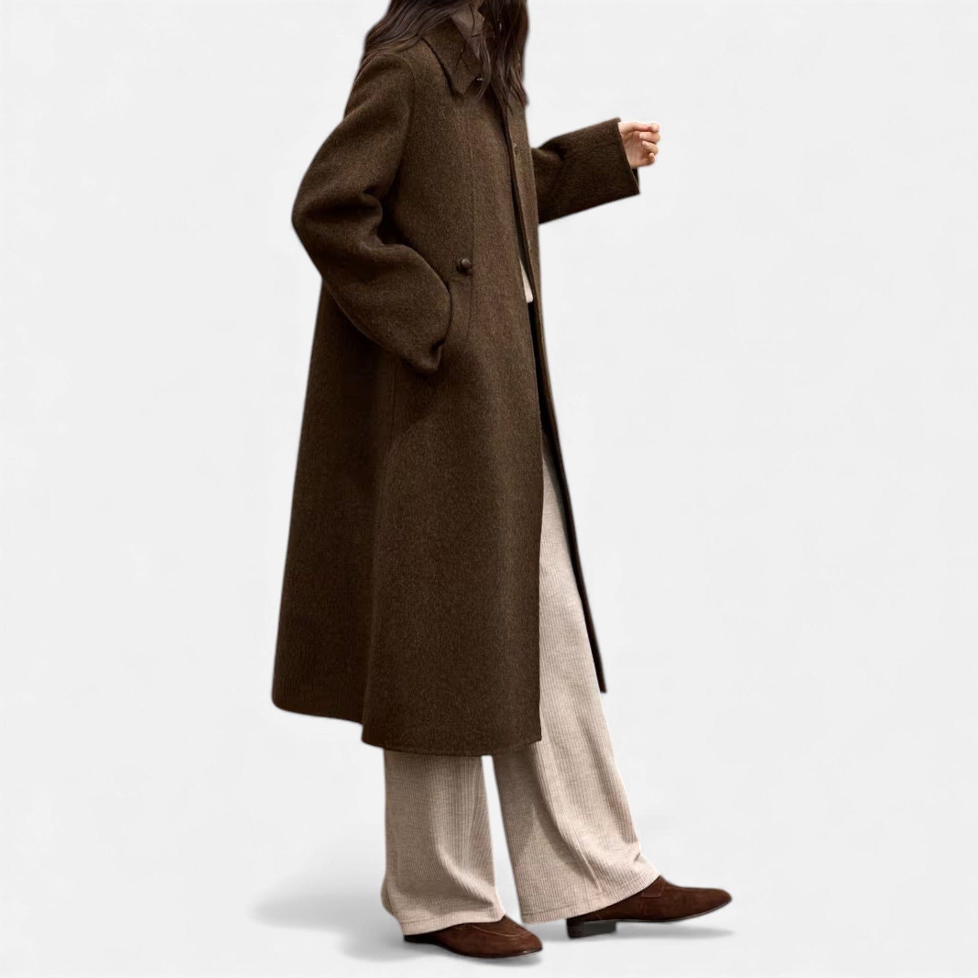 Sofia Maris | Women’s Structured Long Woollen Winter Coat