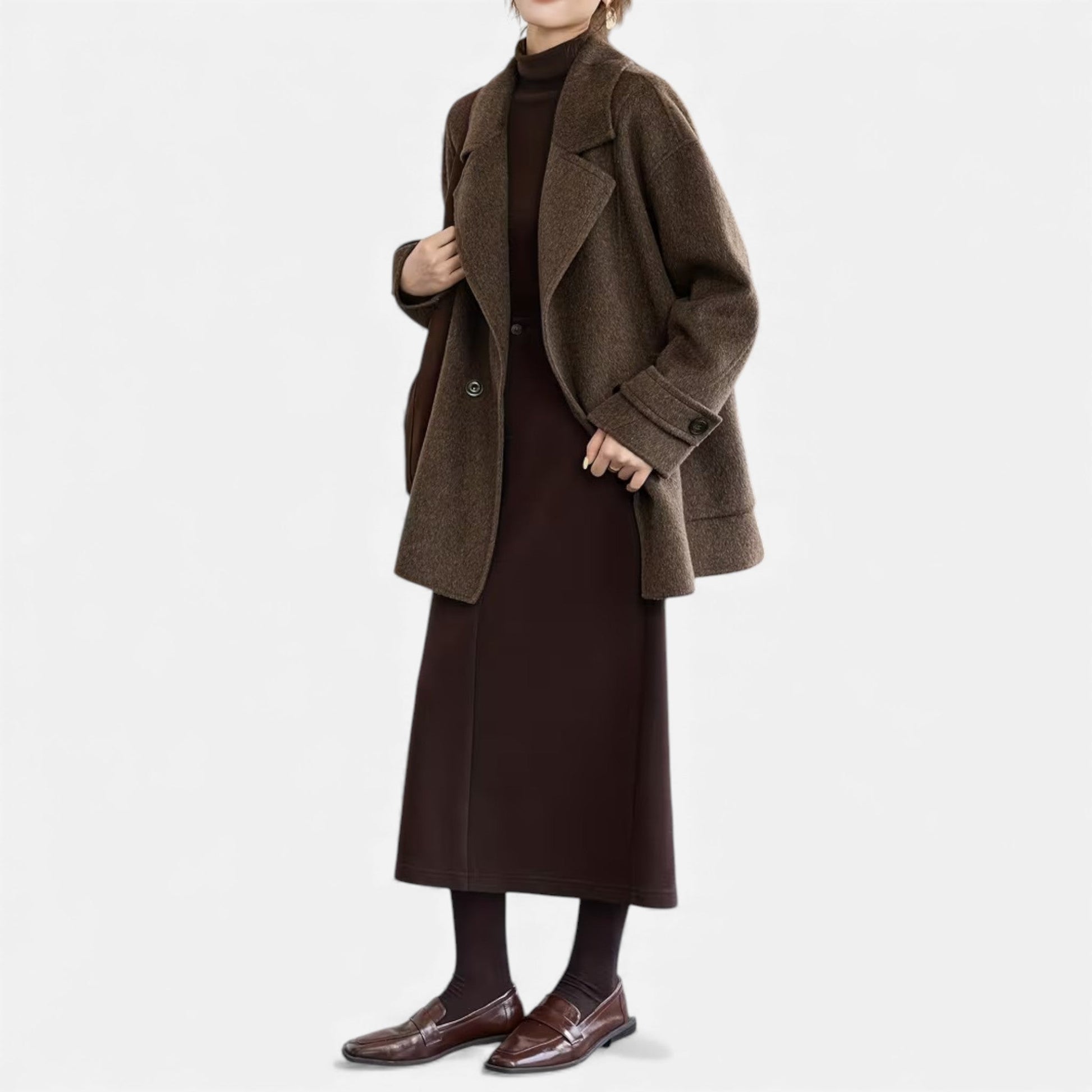 Sofia Maris | Women’s Thick Alpaca-Blend Winter Coat