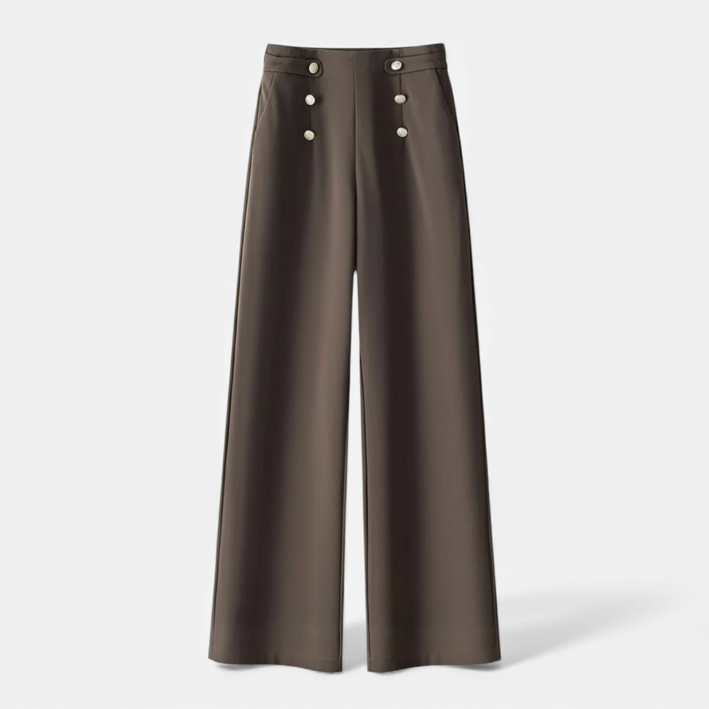Women’s Wide-Leg High-Waist Trousers - Sofia Maris