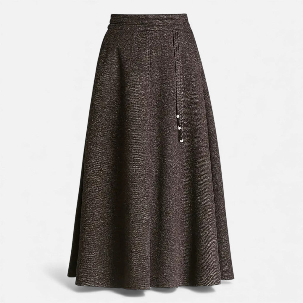 Sofia Maris Women’s Elegant Tweed Skirt with Pockets - Sofia Maris