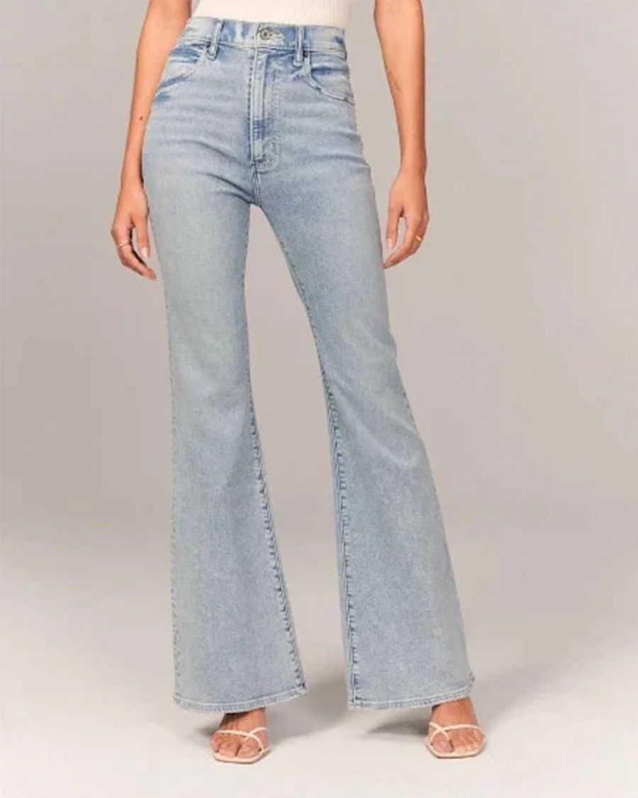 Women's Bell Bottom Flared Jeans - High-Waisted - Sofia Maris