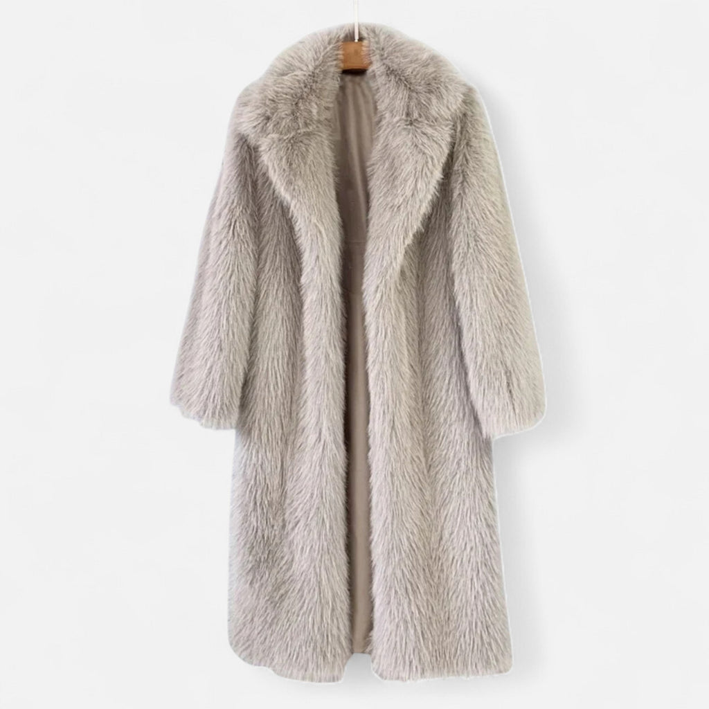 The Sofia Women’s Long Faux Fur Overcoat - Sofia Maris