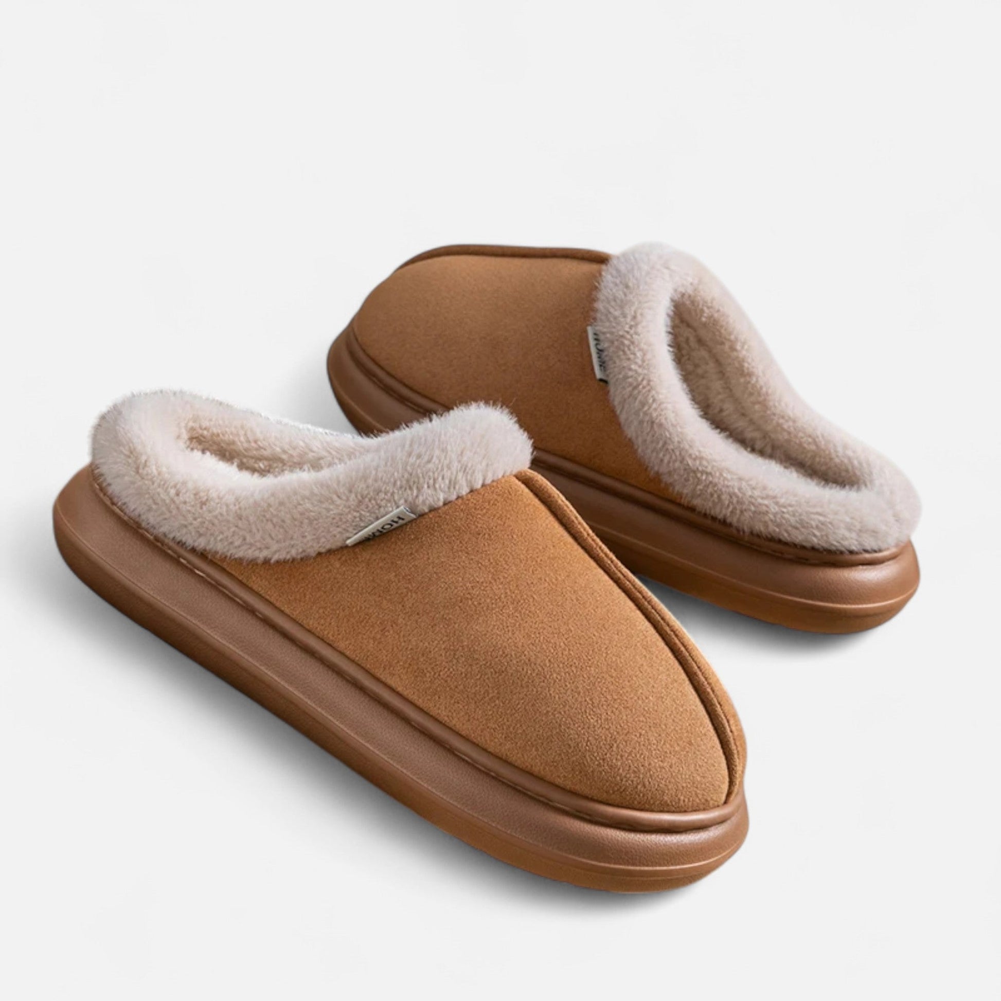 Women’s Plush Cashmere-Touch Platform Slippers - Sofia Maris