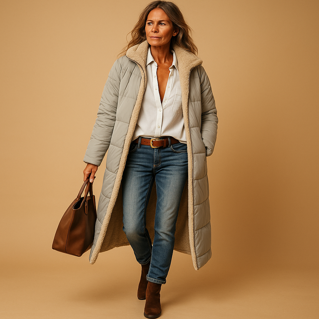 The Alexa Long Padded Coat – Quilted Design & Winter Warmth - Sofia Maris