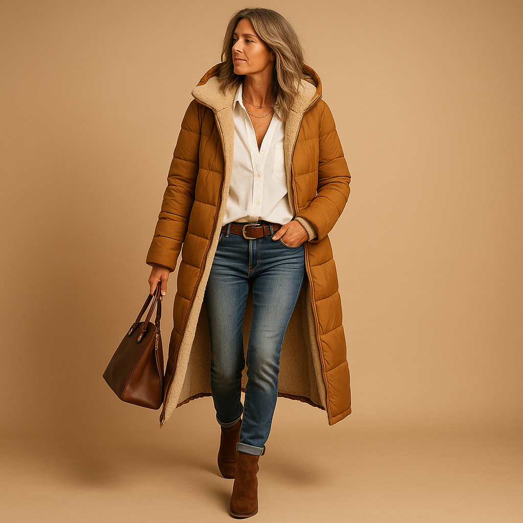 The Alexa Long Padded Coat – Quilted Design & Winter Warmth - Sofia Maris