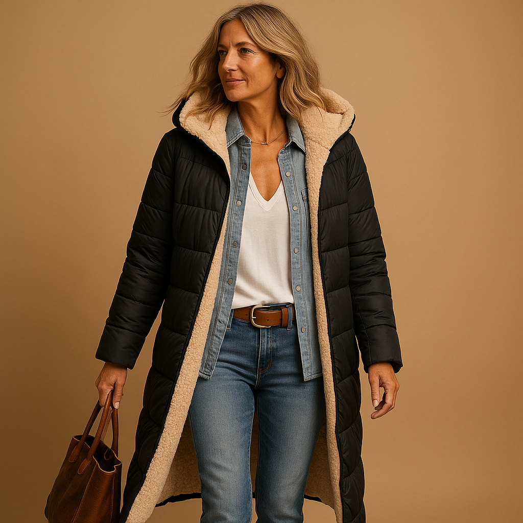 The Alexa Long Padded Coat – Quilted Design & Winter Warmth - Sofia Maris