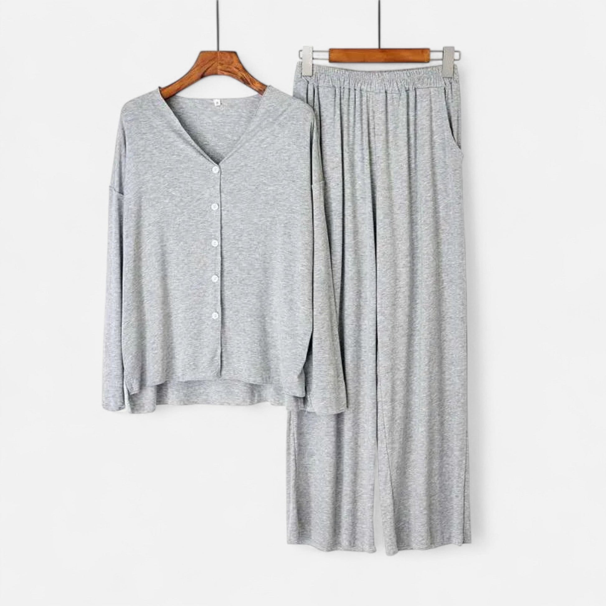 Women’s Two-Piece Cashmere-Touch Loungewear Set - Sofia Maris