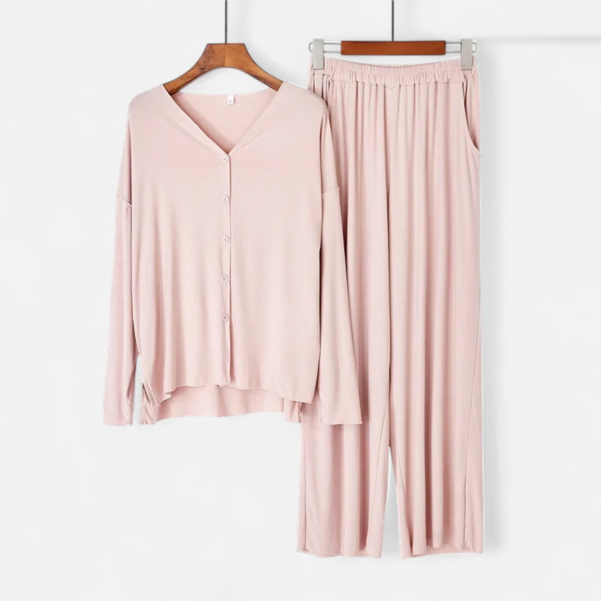 Women’s Two-Piece Cashmere-Touch Loungewear Set - Sofia Maris