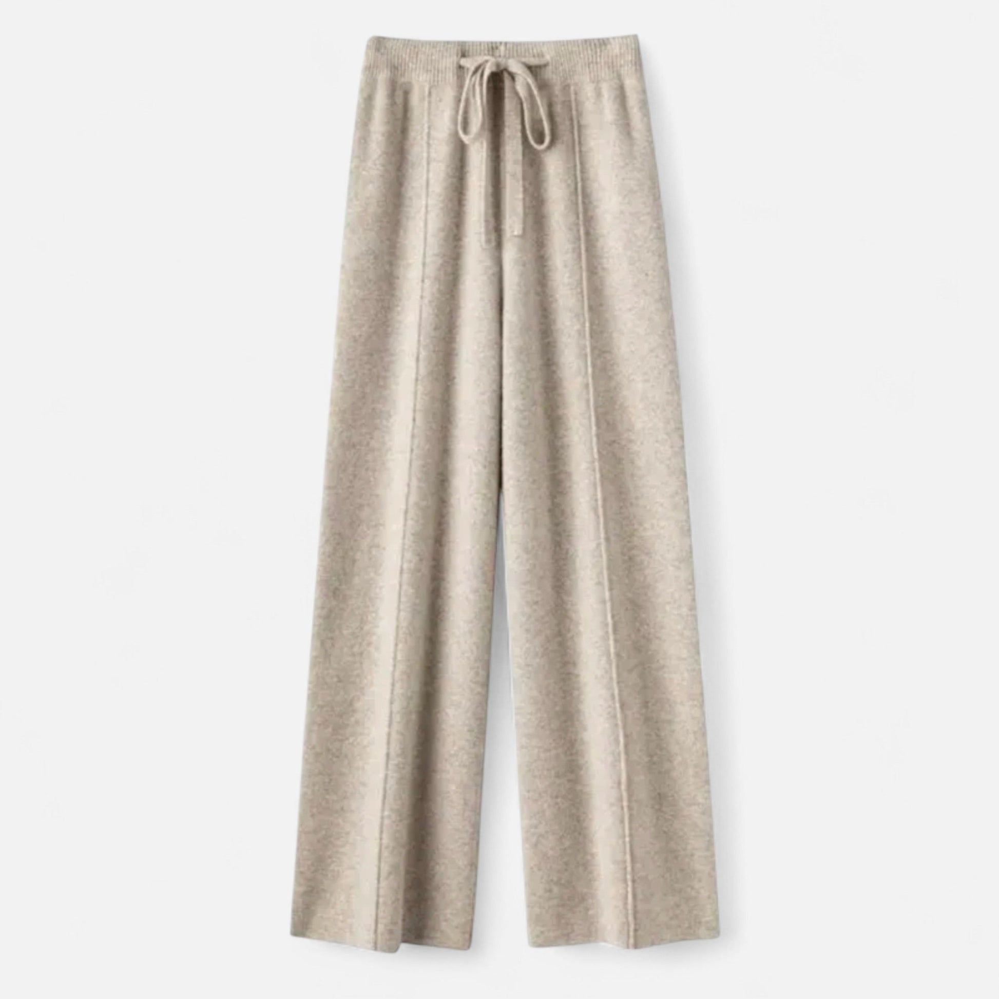 Women’s Pure Wool Wide-Leg Knit Trousers - Sofia Maris