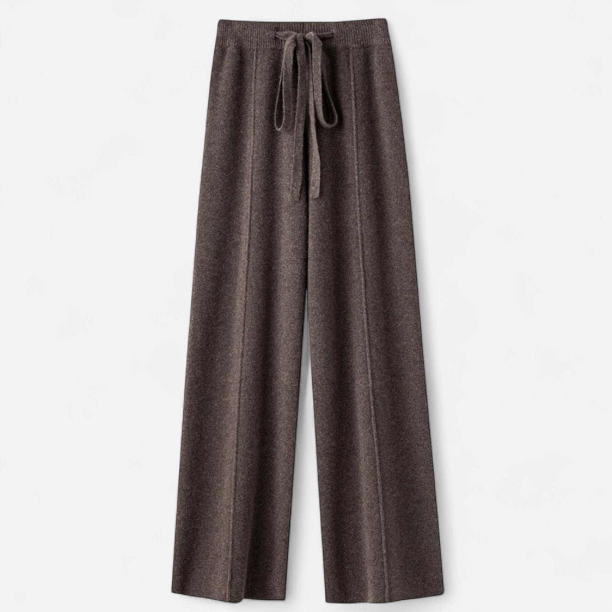 Women’s Pure Wool Wide-Leg Knit Trousers - Sofia Maris