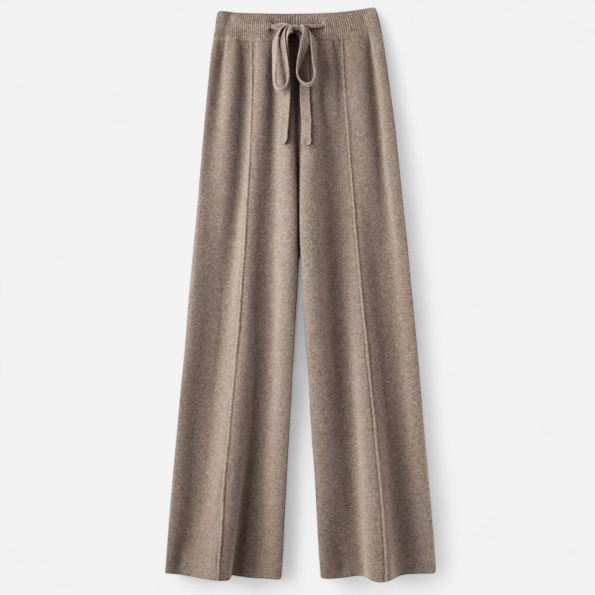 Women’s Pure Wool Wide-Leg Knit Trousers - Sofia Maris