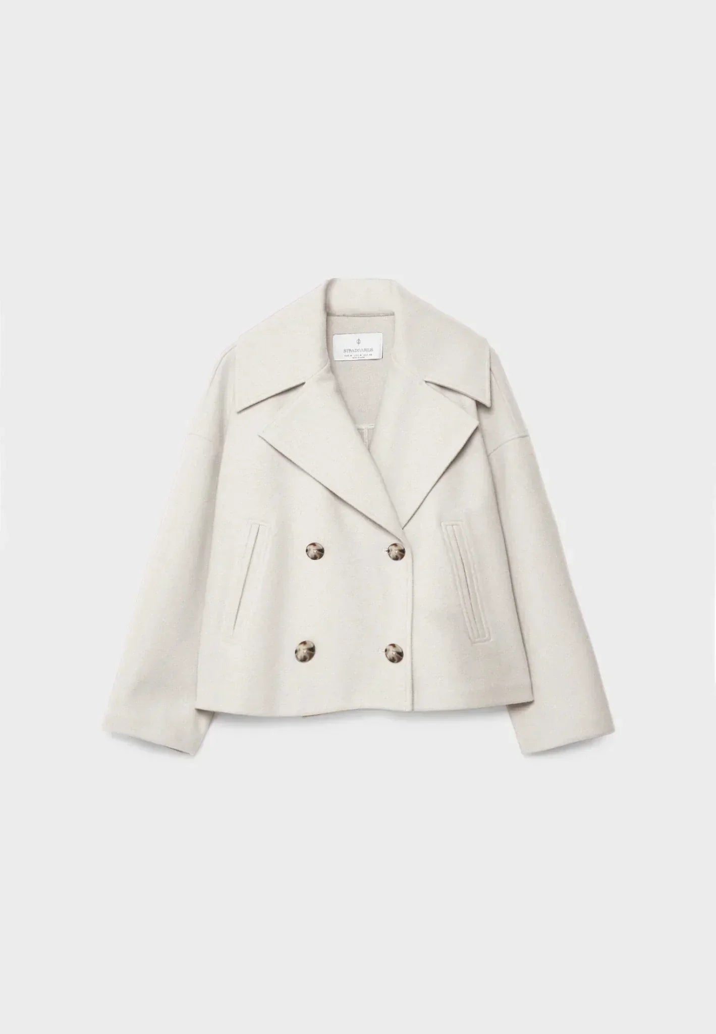 Viola Cropped Double-Breasted Jacket | Collared Relaxed Fit Jacket - Sofia Maris