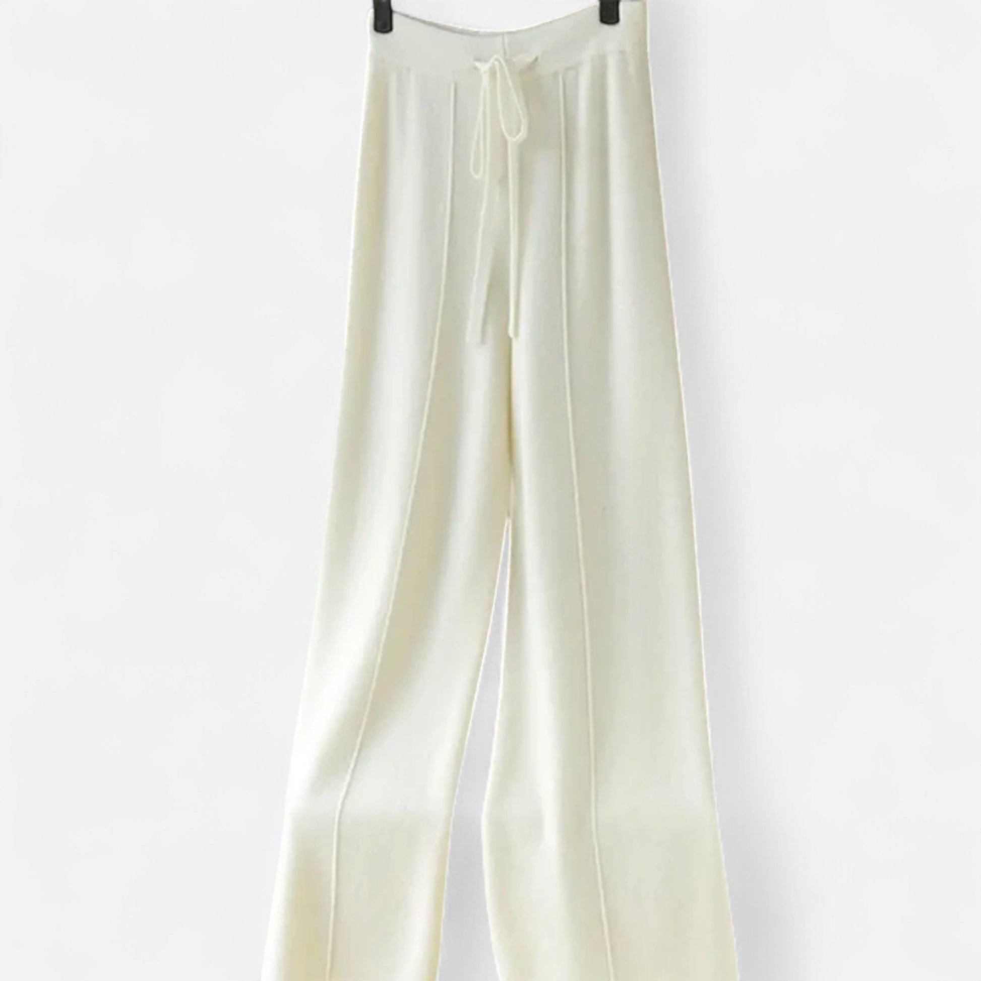 Women’s Pure Wool Wide-Leg Knit Trousers - Sofia Maris
